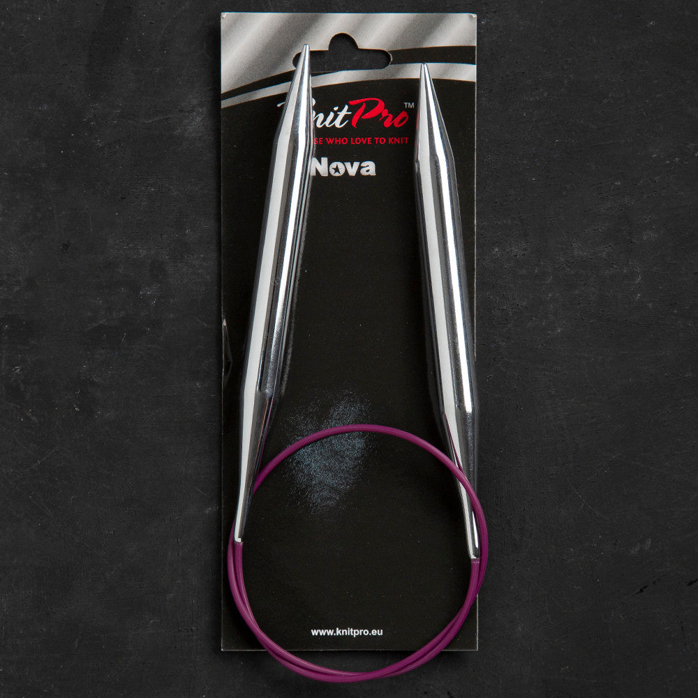 KnitPro Nova Metal 12 Mm 60 Cm Metal Mor Misinalı Şiş - 11332